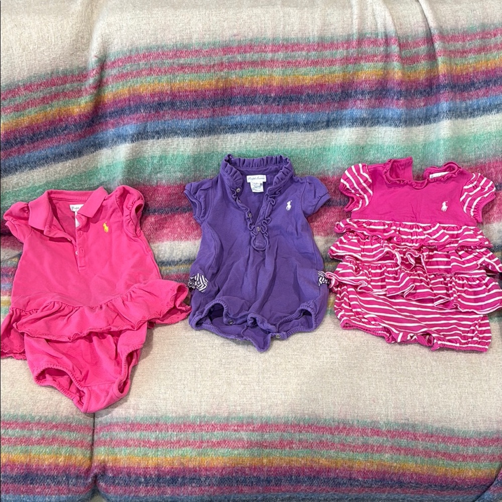 Ralph Lauren Pink and Purple Bodysuits for Stylish Comfort